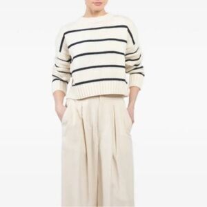 Jenni Kayne Chloe sweater XS in Black stripe